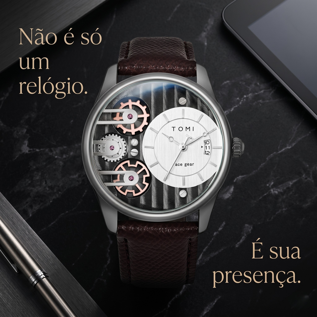 Relógio TOMI Business Luxury - Presença e estilo de alto nível