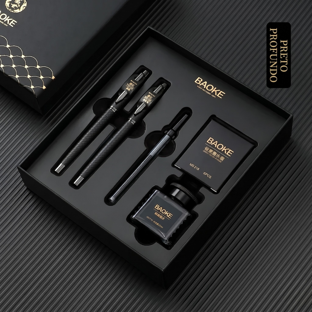 Kit Caneta Executiva Baoke - Assinatura de Quem Decide