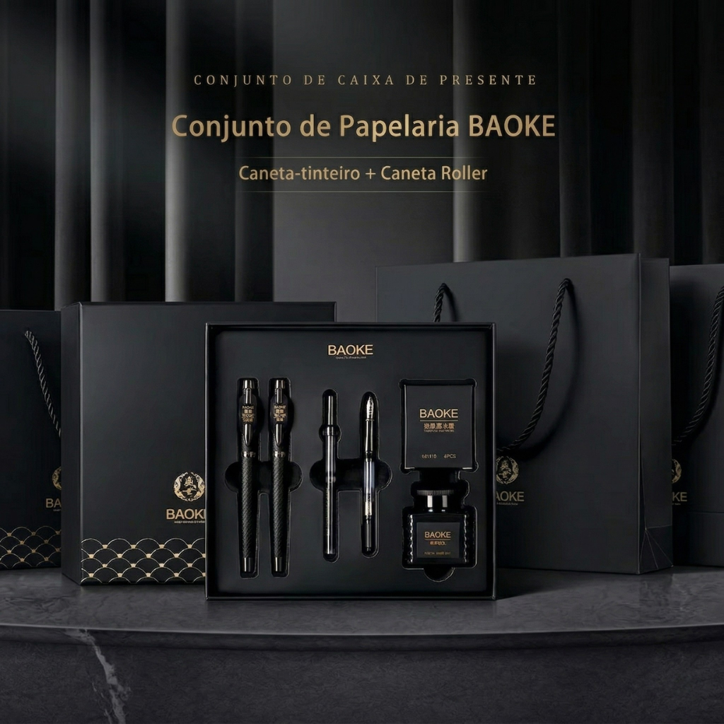 Kit Caneta Executiva Baoke - Assinatura de Quem Decide