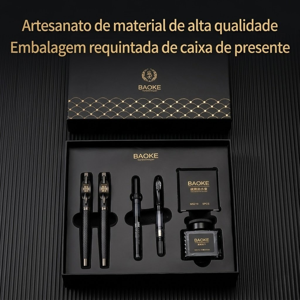 Kit Caneta Executiva Baoke - Assinatura de Quem Decide