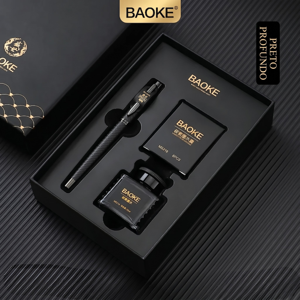 Kit Caneta Executiva Baoke - Assinatura de Quem Decide