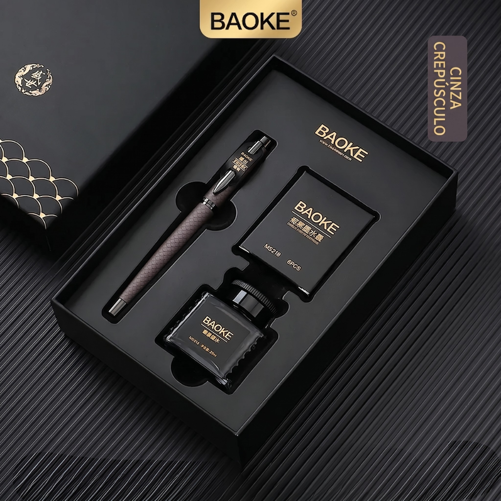 Kit Caneta Executiva Baoke - Assinatura de Quem Decide