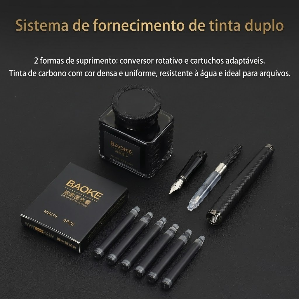 Kit Caneta Executiva Baoke - Assinatura de Quem Decide