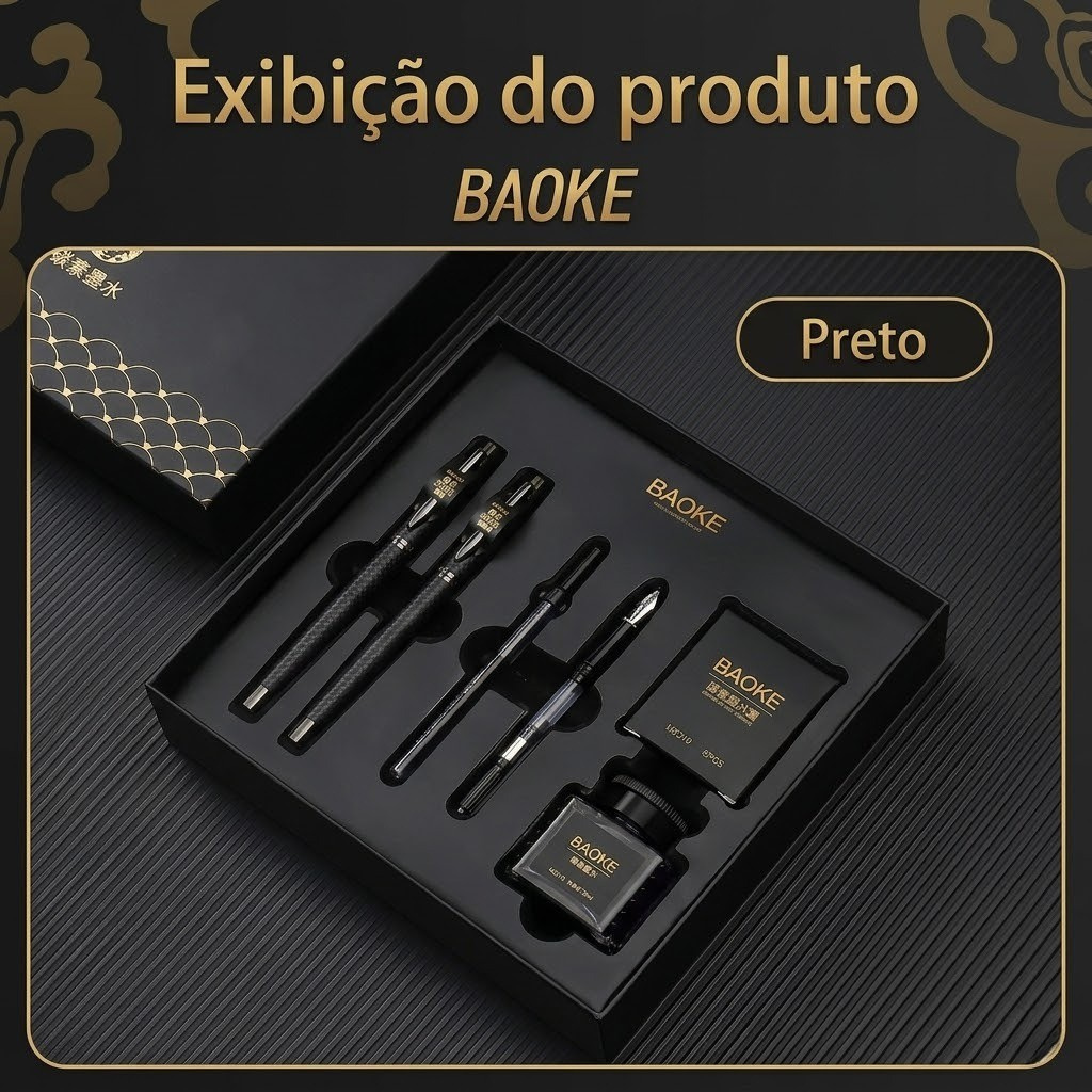 Kit Caneta Executiva Baoke - Assinatura de Quem Decide