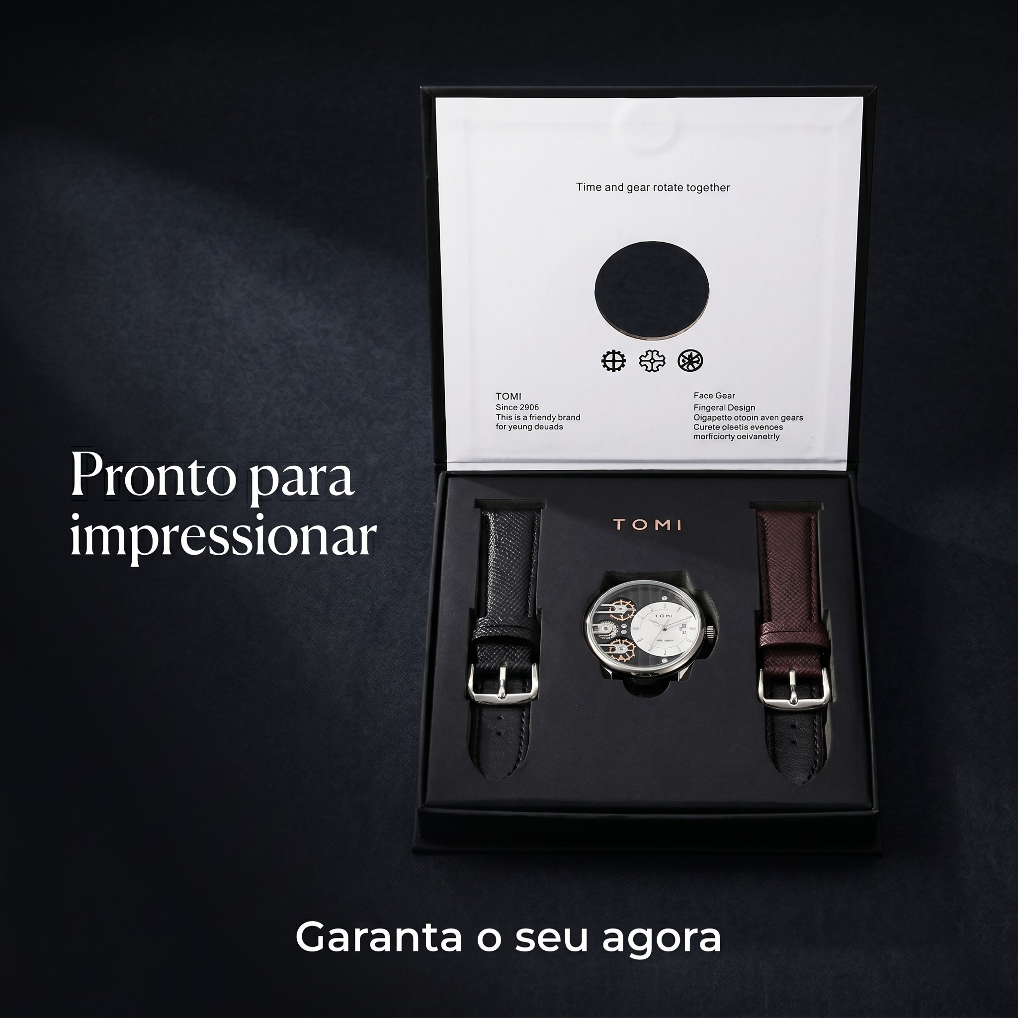 Relógio TOMI Business Luxury - Presença e estilo de alto nível