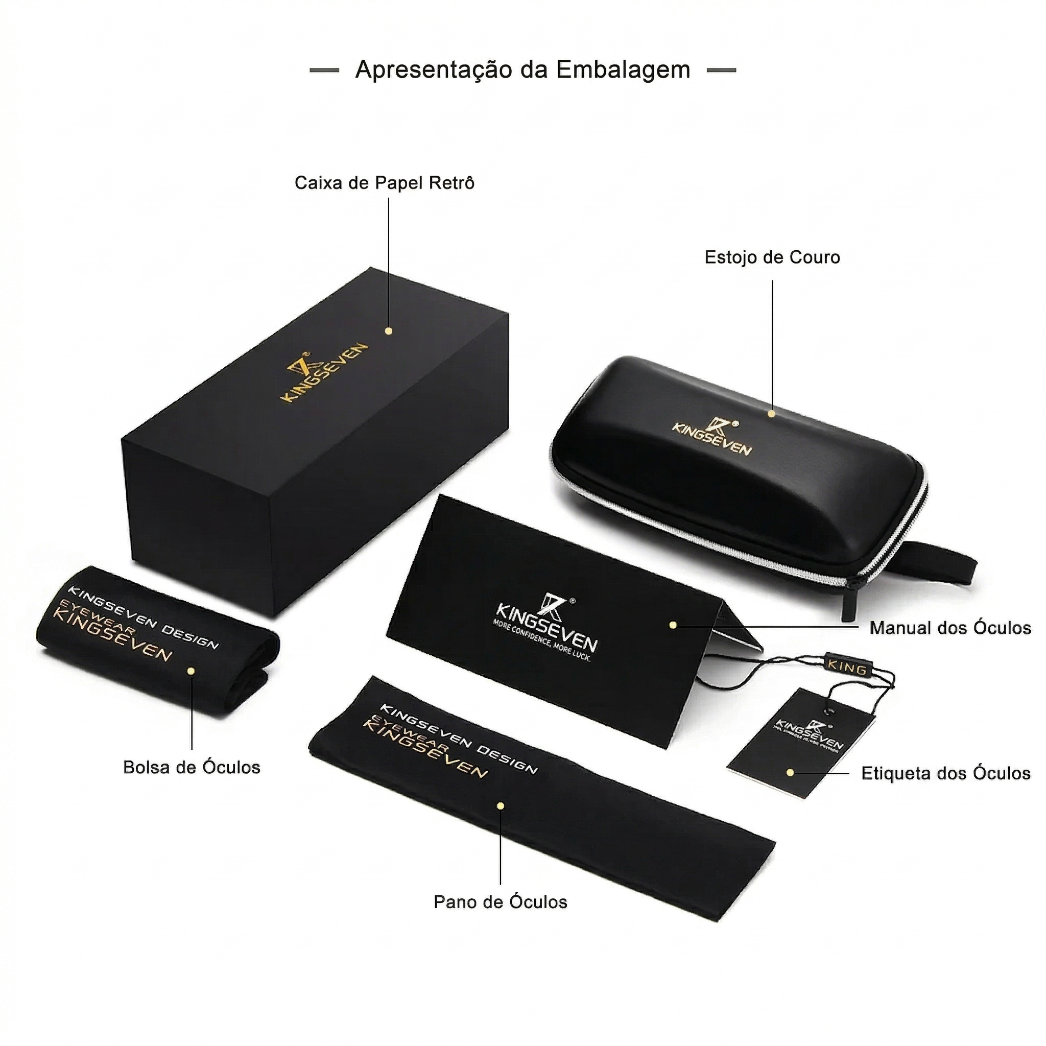 Óculos Masculino KingSeven – Estilo Premium, Clareza e Proteção
