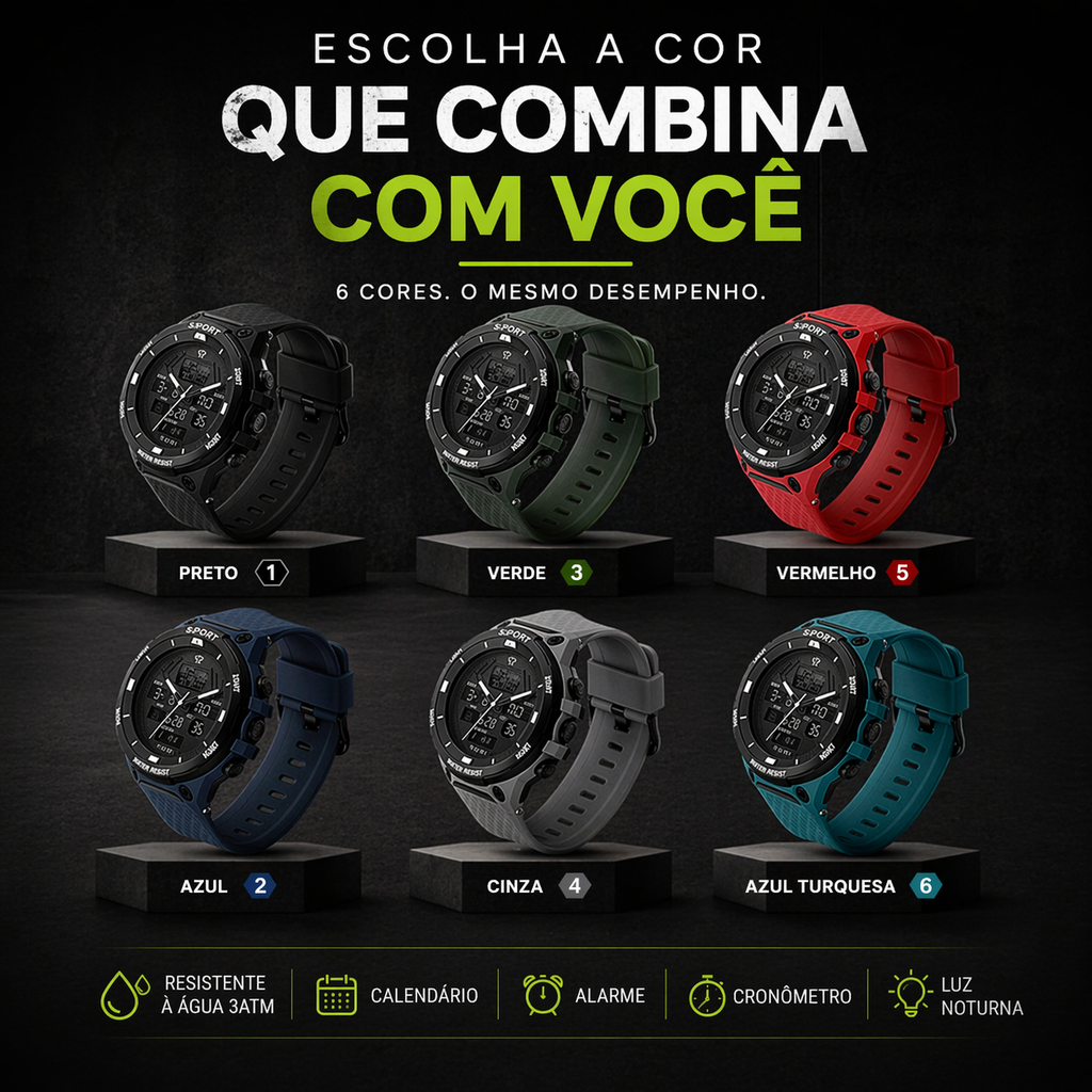 Relógio TOMI Spartan - Resistência e Precisão em Qualquer Lugar.