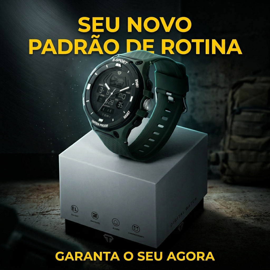 Relógio TOMI Spartan - Resistência e Precisão em Qualquer Lugar.