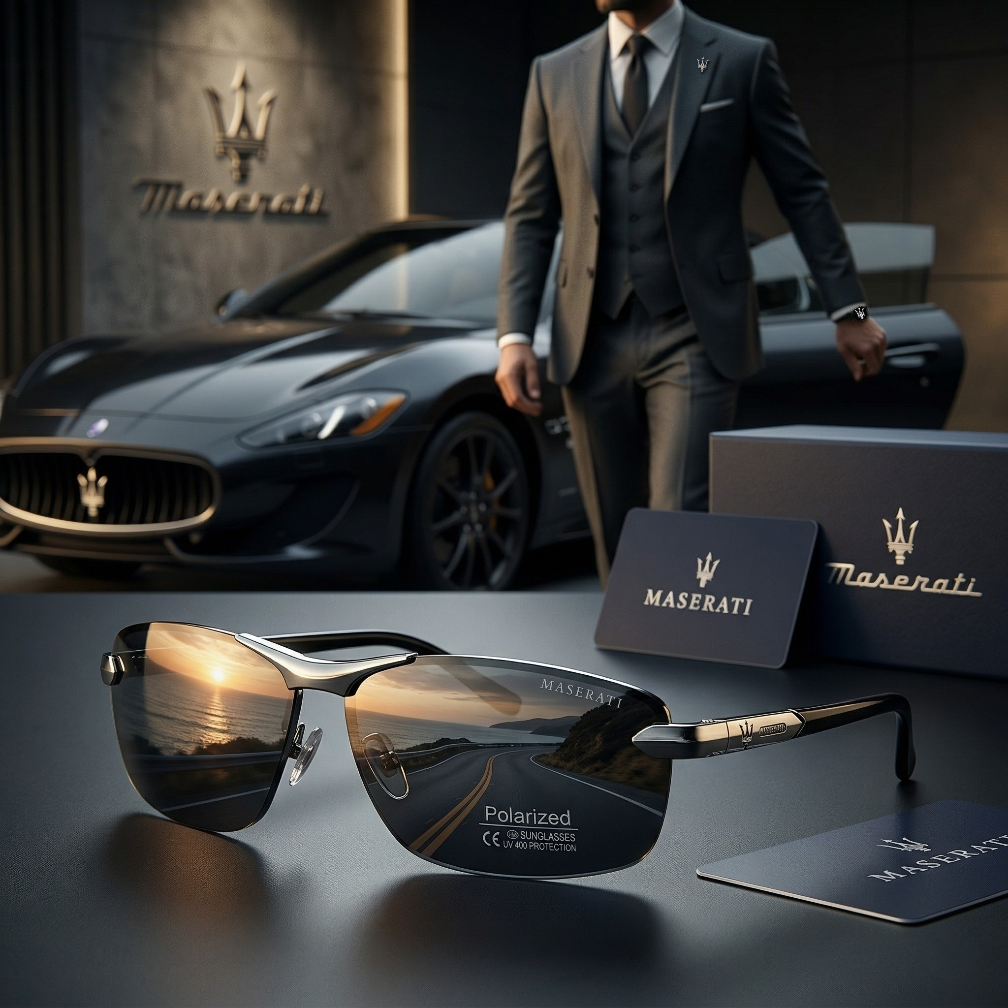 Óculos Maserati Premium - Presença que Não Passa Despercebida