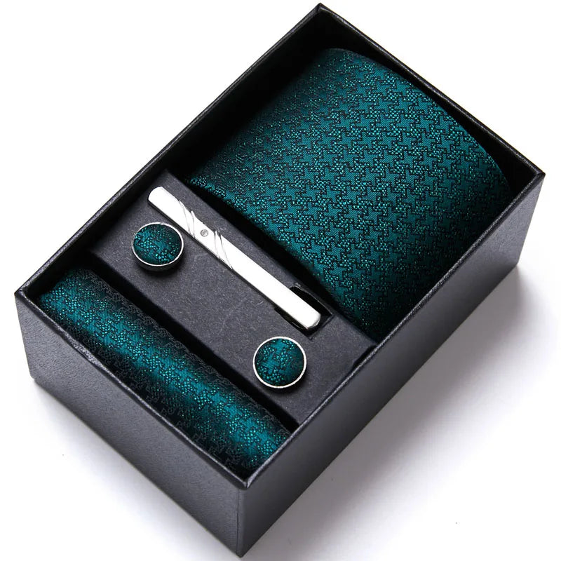 Kit Gravata Executivo – Conjunto Completo com Gravata, Lenço e Acessórios