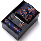 Kit Gravata Executivo – Conjunto Completo com Gravata, Lenço e Acessórios