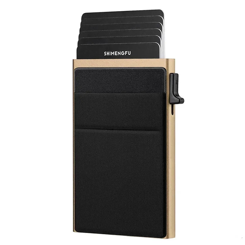 Carteira Slim RFID Pop-Up – Porta Cartões Compacto