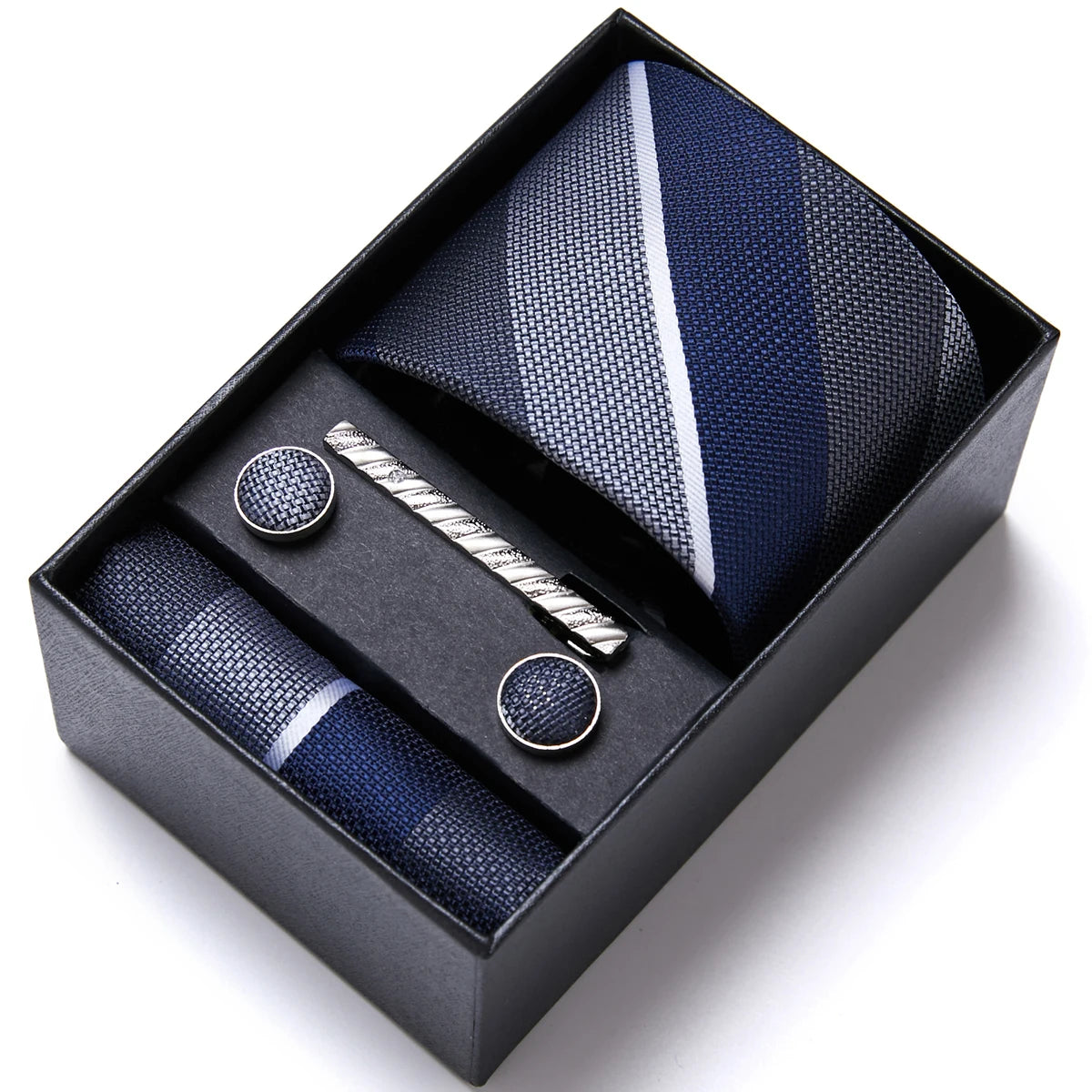 Kit Gravata Executivo – Conjunto Completo com Gravata, Lenço e Acessórios
