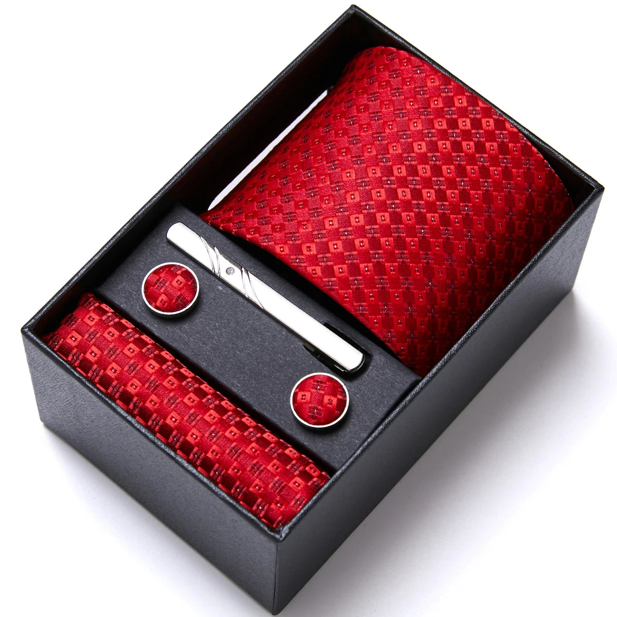 Kit Gravata Executivo – Conjunto Completo com Gravata, Lenço e Acessórios