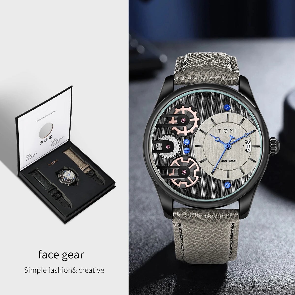 Relógio TOMI Business Luxury - Presença e estilo de alto nível